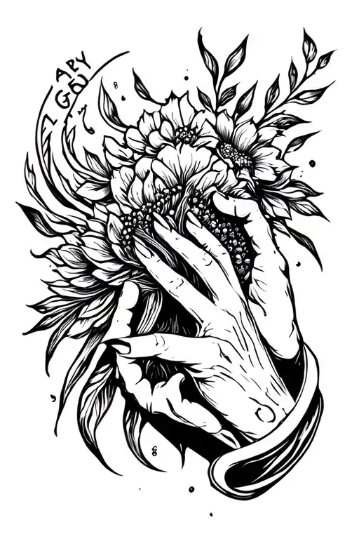 all glory to god holding tattoo design idea