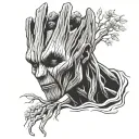 Groot template tattoo design idea