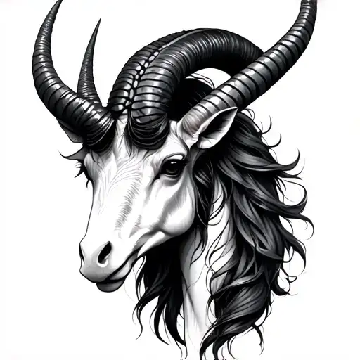 sexy capricorn tattoo design idea