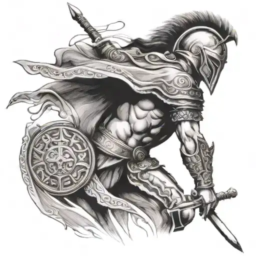 A spanish warrior never give up attitude with no extra visuals. tattoo design idea