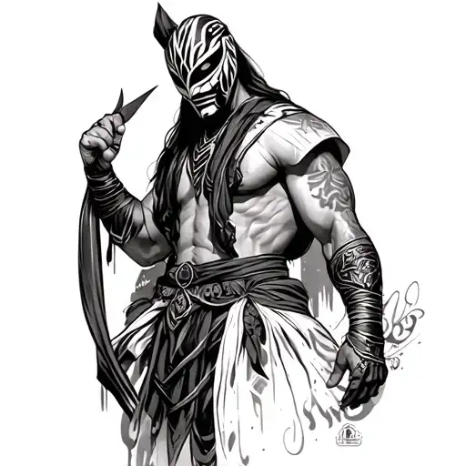 rey mysterio and mexican tattoo design idea