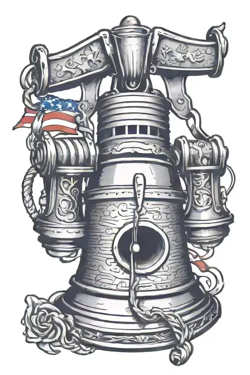 liberty bell + america tattoo design idea