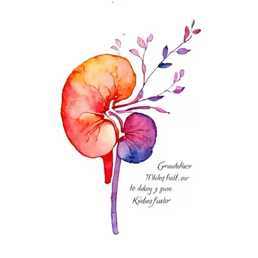 Memorial tattoo for grandmother who passed away due to Kidney failure tattoo design idea