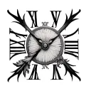 2018 In Roman Numerals tattoo design idea