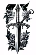 sword & Thomas  tattoo design idea
