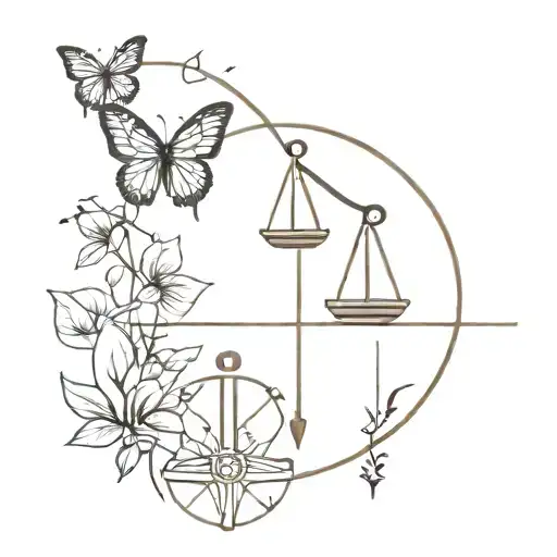 discipline Justice wisdom courage symbols tattoo design idea