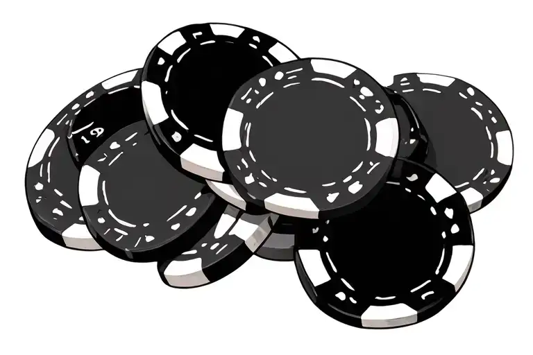 6260 days poker chips tattoo design idea