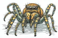 jumping spider tattoo design idea