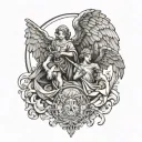 333 archangels tattoo design idea