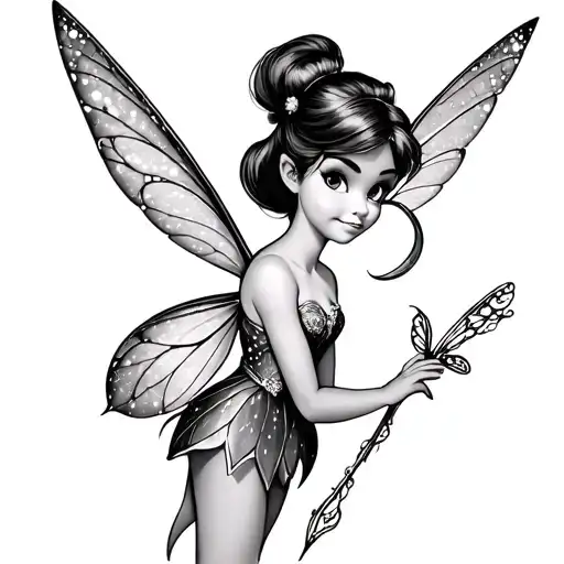 tinker bell tattoo design idea
