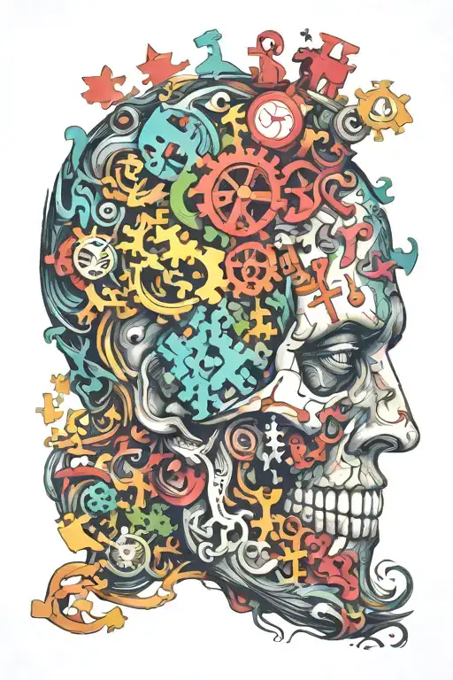 jigsaw puzzle tattoo design idea
