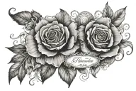 name and marriage date tattoo tattoo design idea