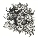 Taurus Gemini Leo tattoo design idea