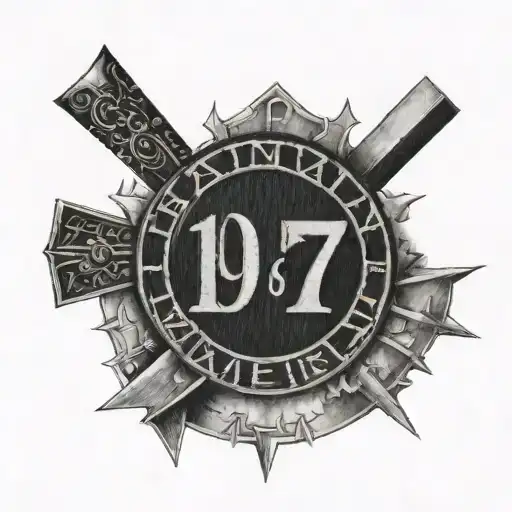 1987 Roman Numerals tattoo design idea