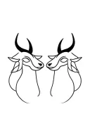 zodiac sign Aries and Taurus tattoo design idea