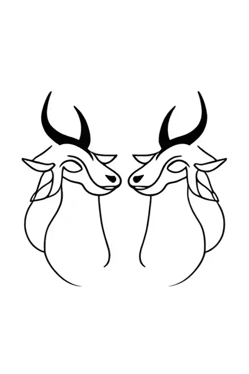 zodiac sign Aries and Taurus tattoo design idea