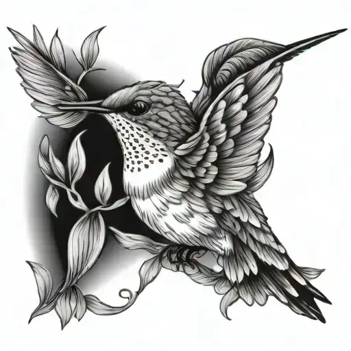 Hummingbird Infinity tattoo design idea