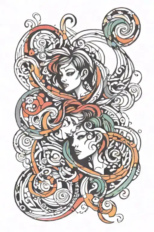 Lesbian tattoo design idea