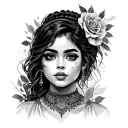 chola girl tattoo design idea