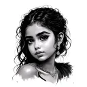 chola girl tattoo design idea