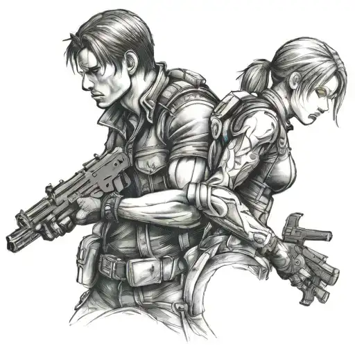 resident evil 4 tattoo design idea