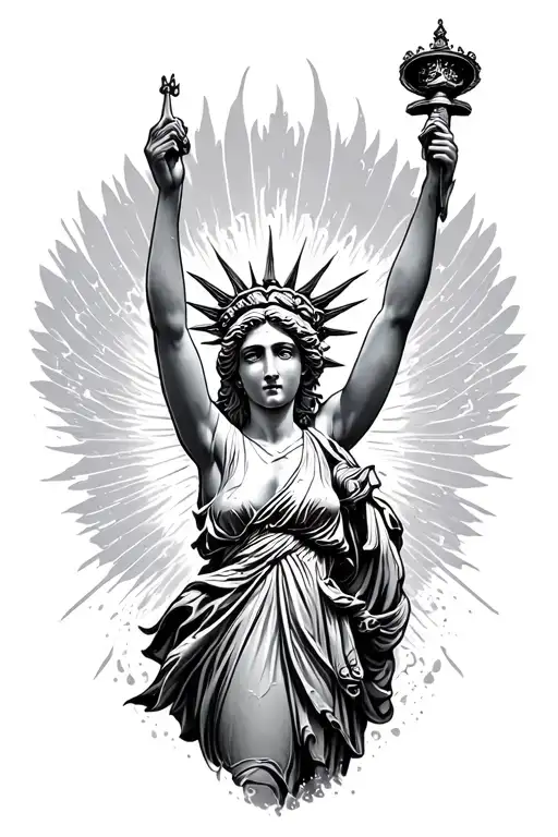 Nike Goddess of victory tattoo design idea
