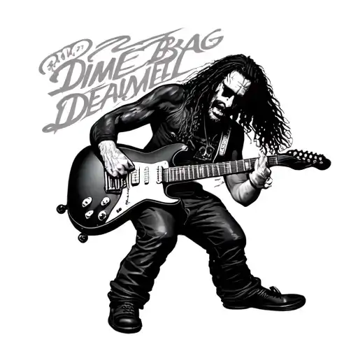 Dimebag Darrell & DEAN ML guitar tattoo design idea