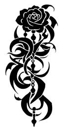 rosary tattoo design idea