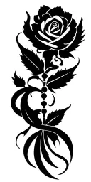 rosary tattoo design idea