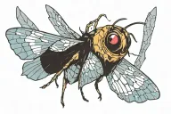 Moth emerging from a cracked tattoo design idea