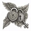 Lock and key for couples tattooinitials intertwined tattoo design idea