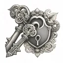 Lock and key for couples tattooinitials intertwined tattoo design idea