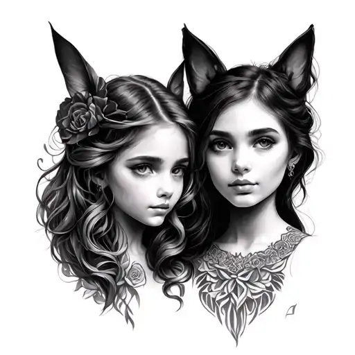 matching sister tattos tattoo design idea