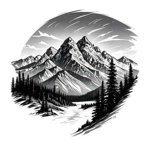 Grand Tetons tattoo design idea