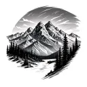 Grand Tetons tattoo design idea