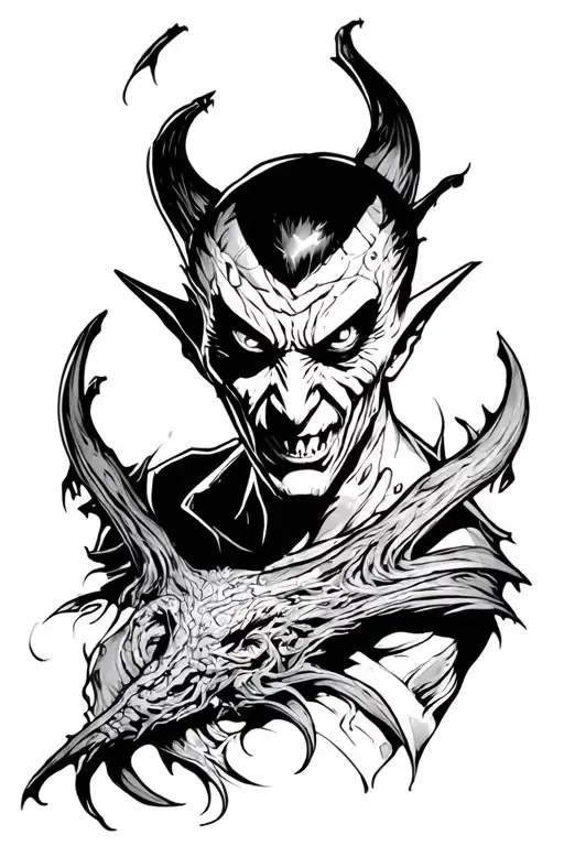 green goblin tattoo design idea