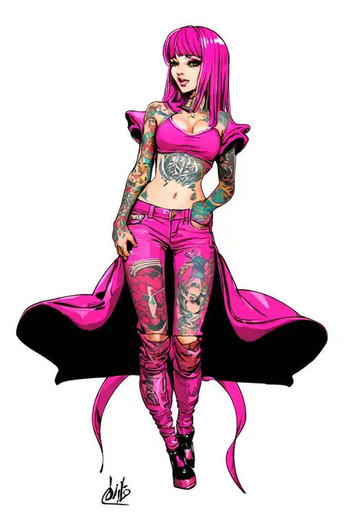 "transexual" "bimbo"  "fornication" "pink outfit" "petite" "busty" "pants bulge" tattoo design idea