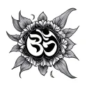 Aum tattoo design idea