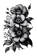 arm tattoo rare flowers tattoo design idea