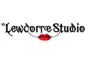 "Lewdcore Studio" "Lewdcore Studio" with bright red lips in the middle of the text so it looks like the mouth is eating hte text tattoo design idea