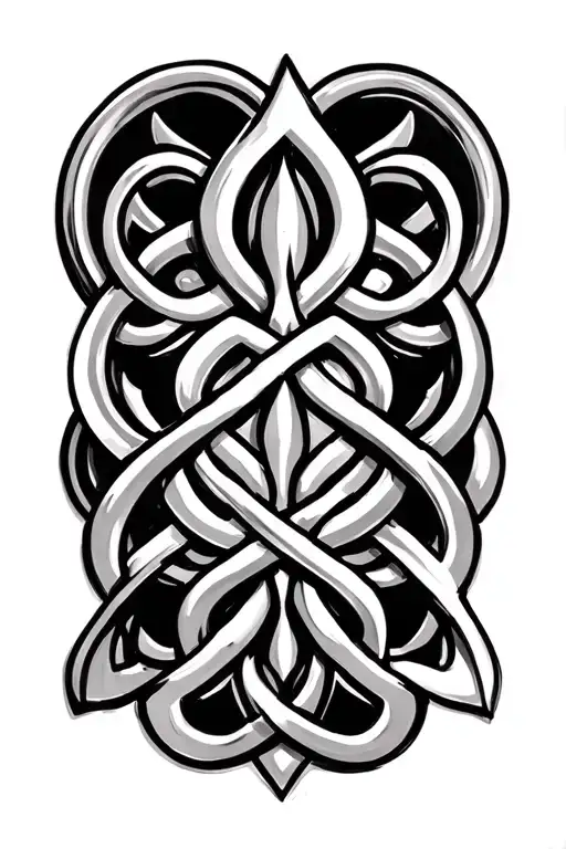 Celtic Dara knot tattoo design idea