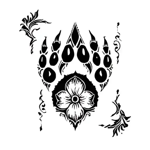 make bear paw tatoo in style tribal opium and chaos tattoo design idea