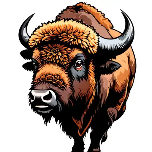 Bison tattoo design idea