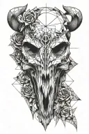 Animal skull tattoo design idea