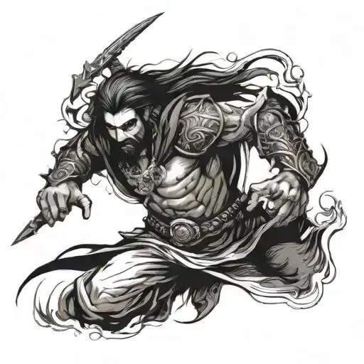 dahaka character prince of persia warrior within tattoo design idea