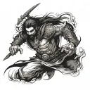 dahaka character prince of persia warrior within tattoo design idea