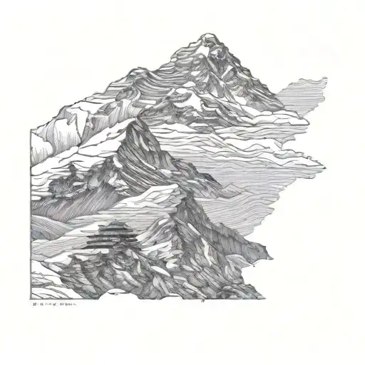 nepal's mount everest tattoo design idea