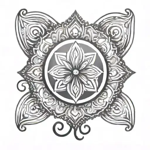 present moment awareness equanimity symbol tattoo design idea