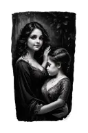 baby girl and wife memorial piece tattoo design idea