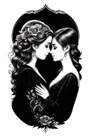 baby girl and wife memorial piece tattoo design idea